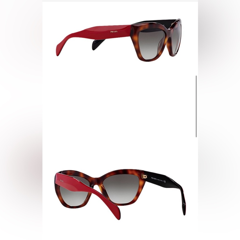 Prada POEME Collection Cateye Tortoise Shell Gradient Lens Sunglasses 02QS - Picture 6 of 7